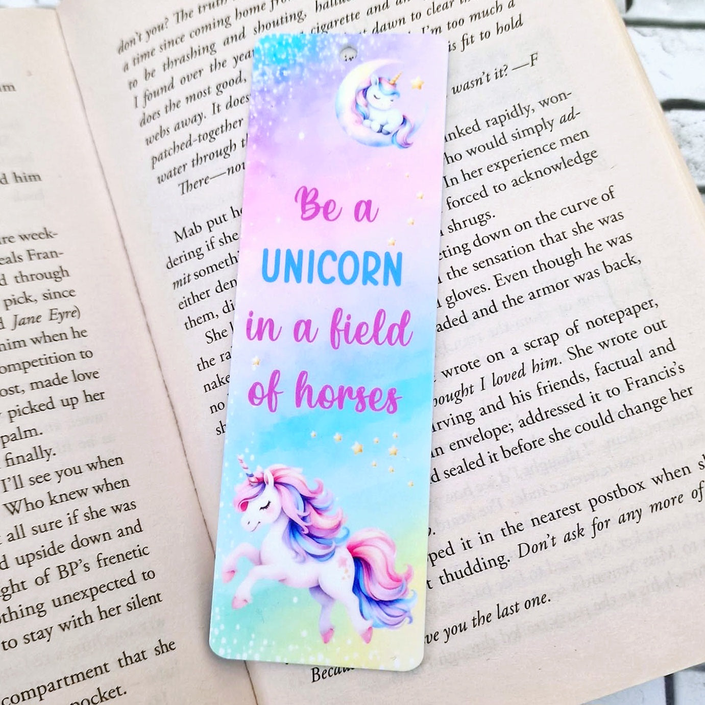 Unicorn Themed Bookmarks