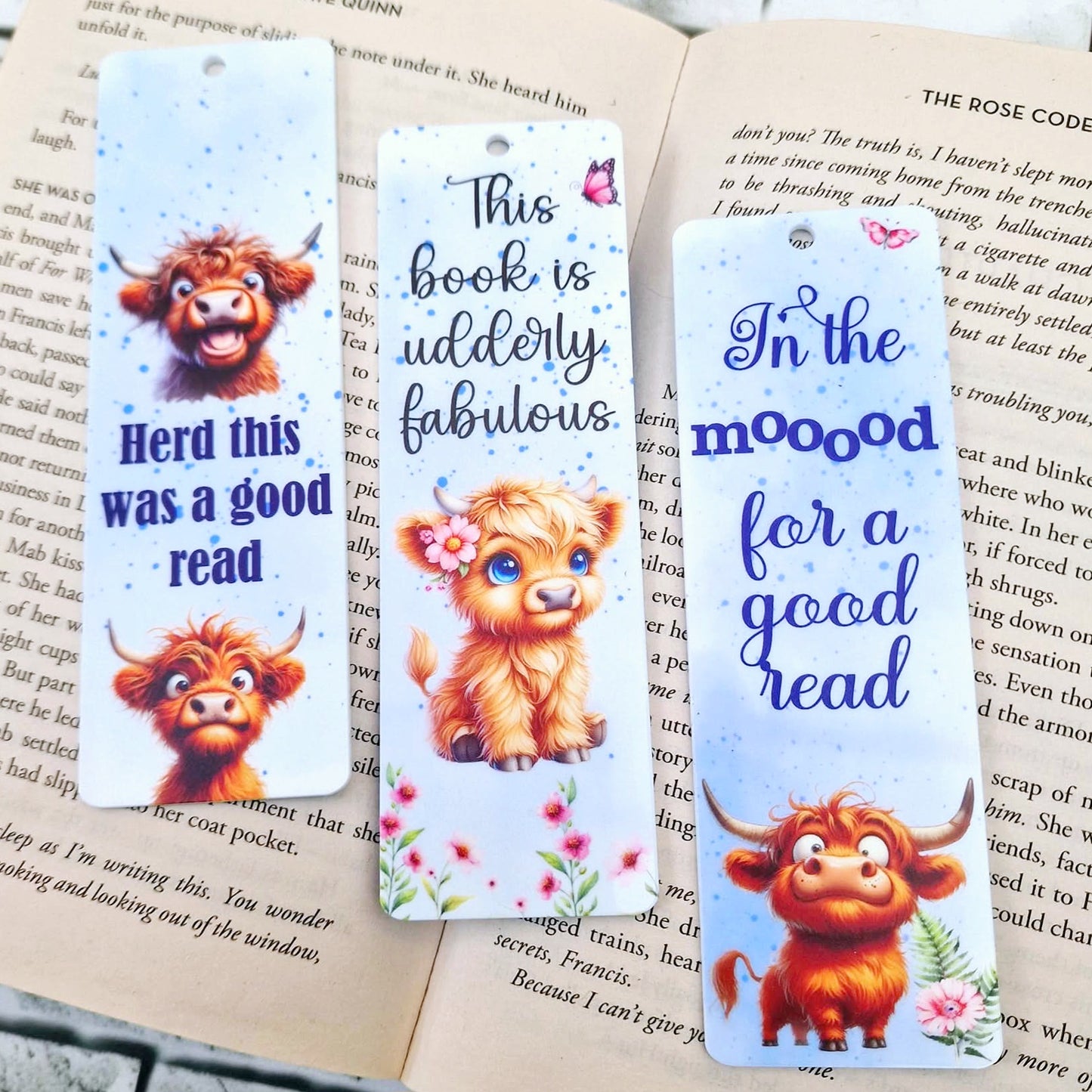 Highland Cow Bookmarks