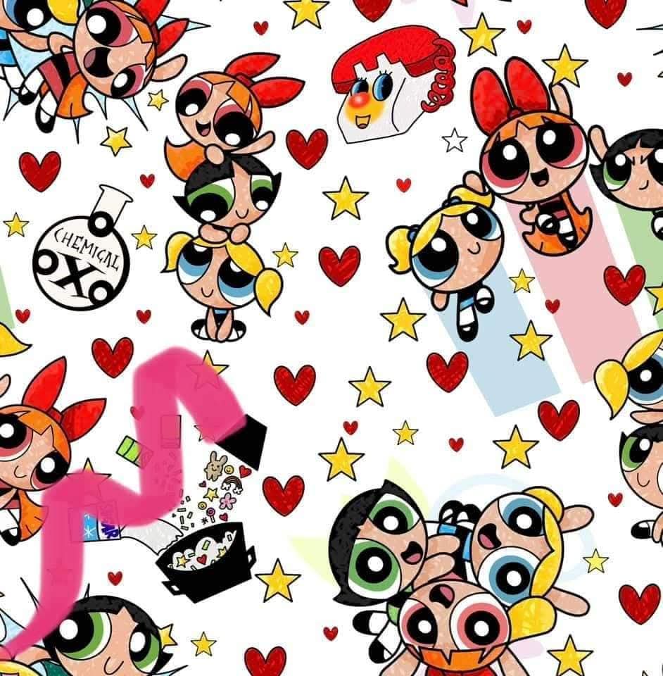 Powerpuff Girls Handmade Scrunchie