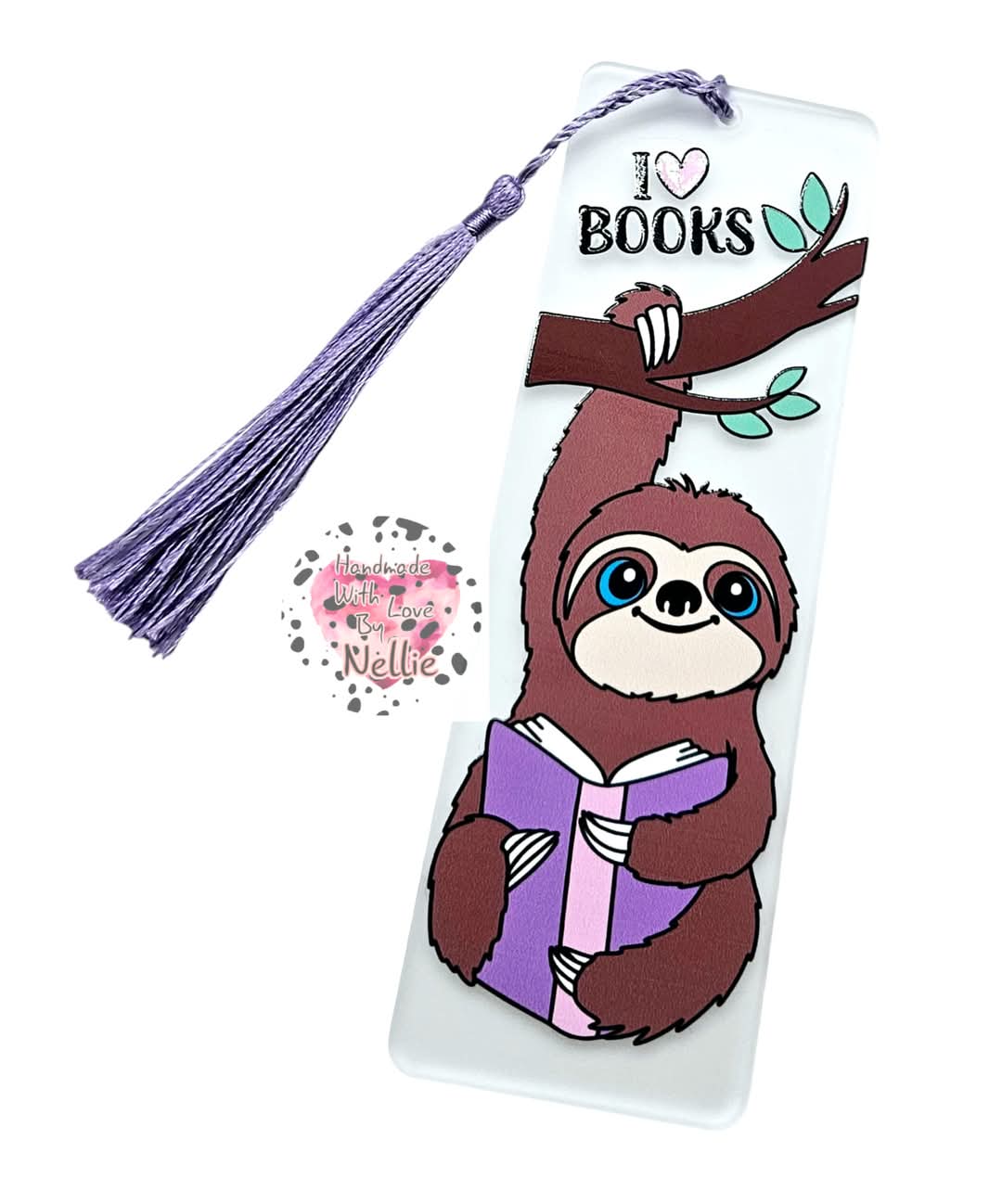I Love Books Sloth Bookmark