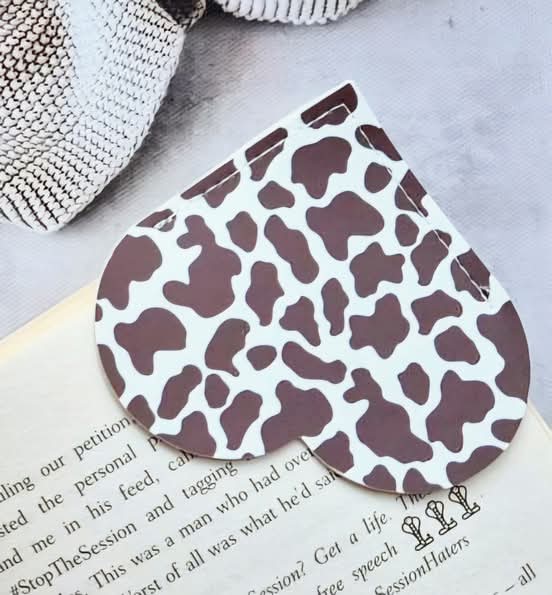 Brown Cow Print Book Hug