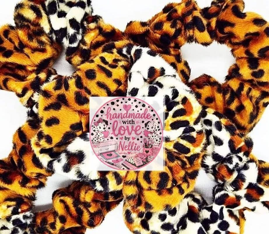 Cheetah Print Handmade Scrunchie