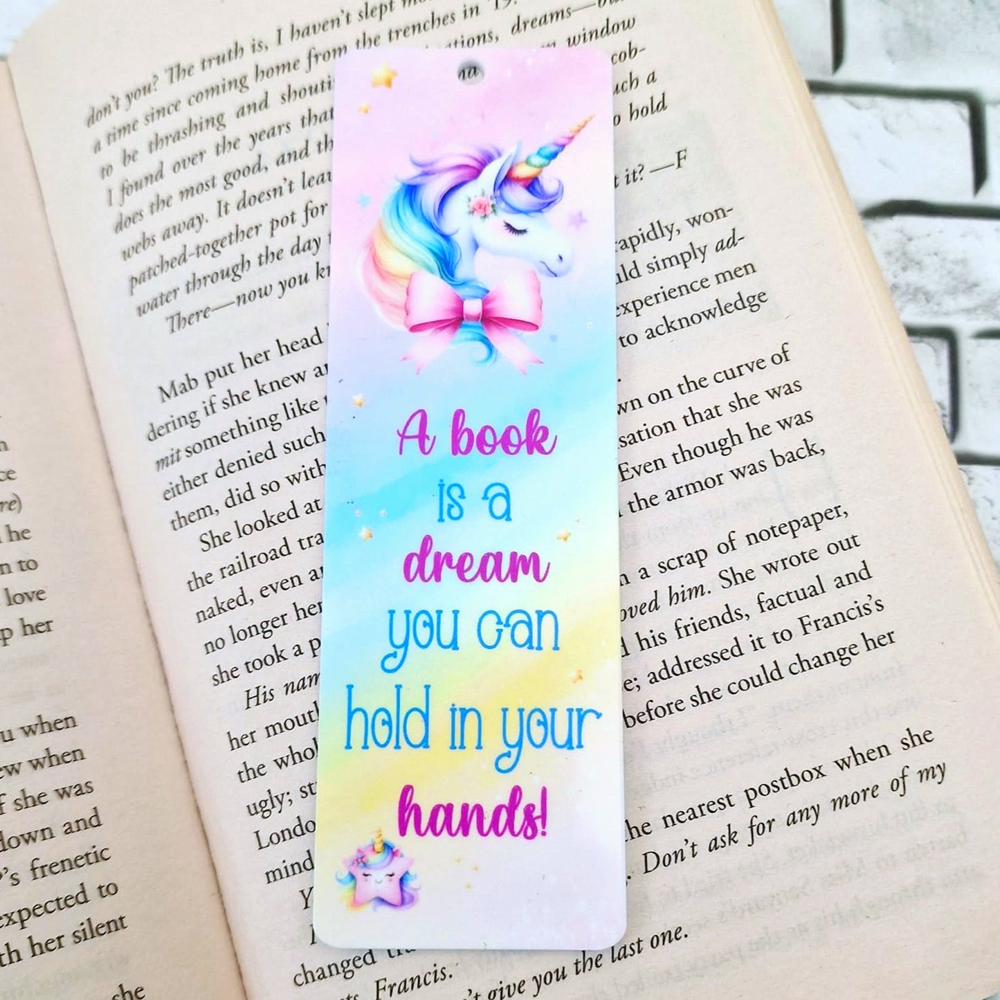Unicorn Themed Bookmarks