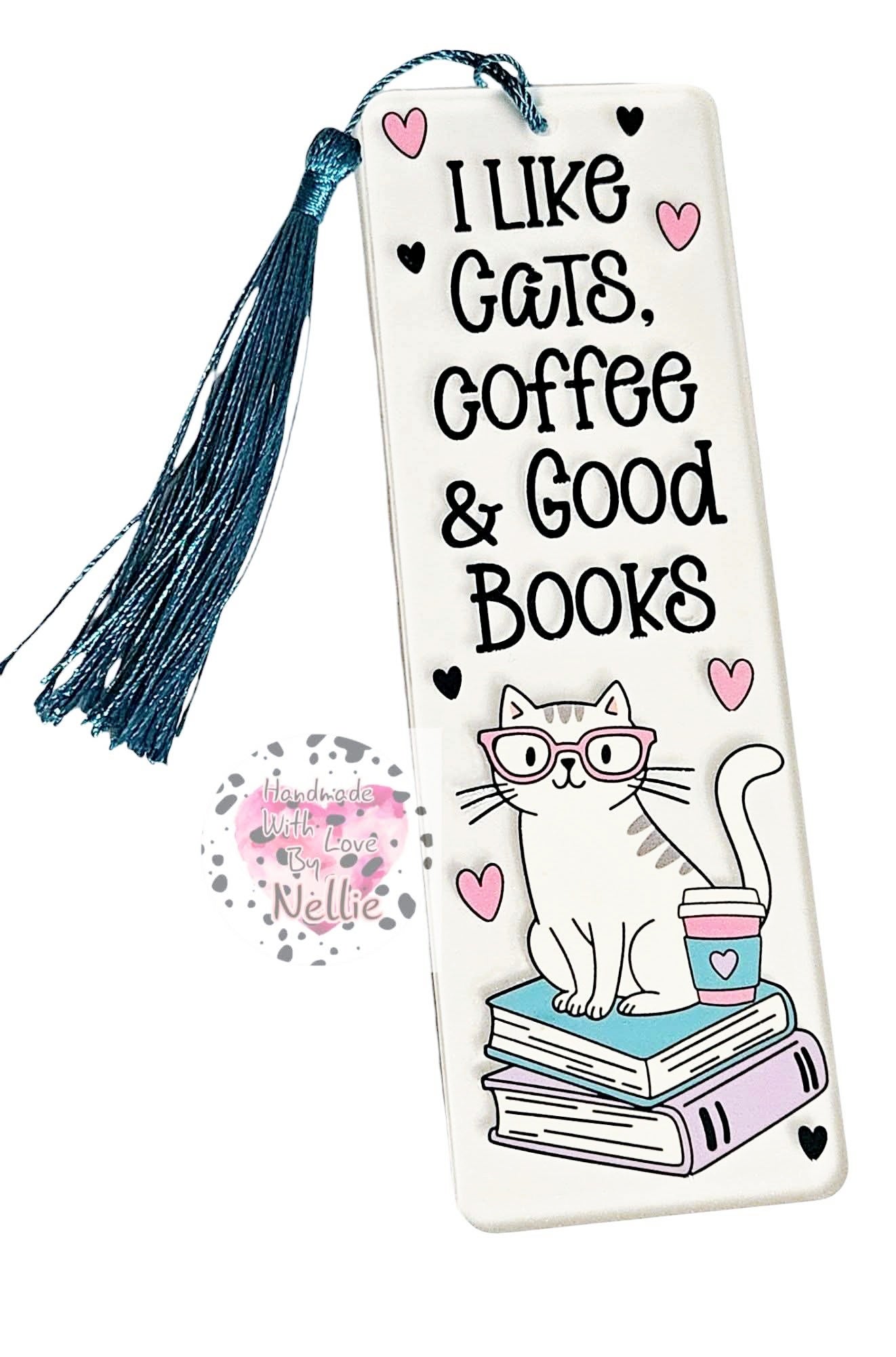 Cats, Coffee & Good Books Bookmark