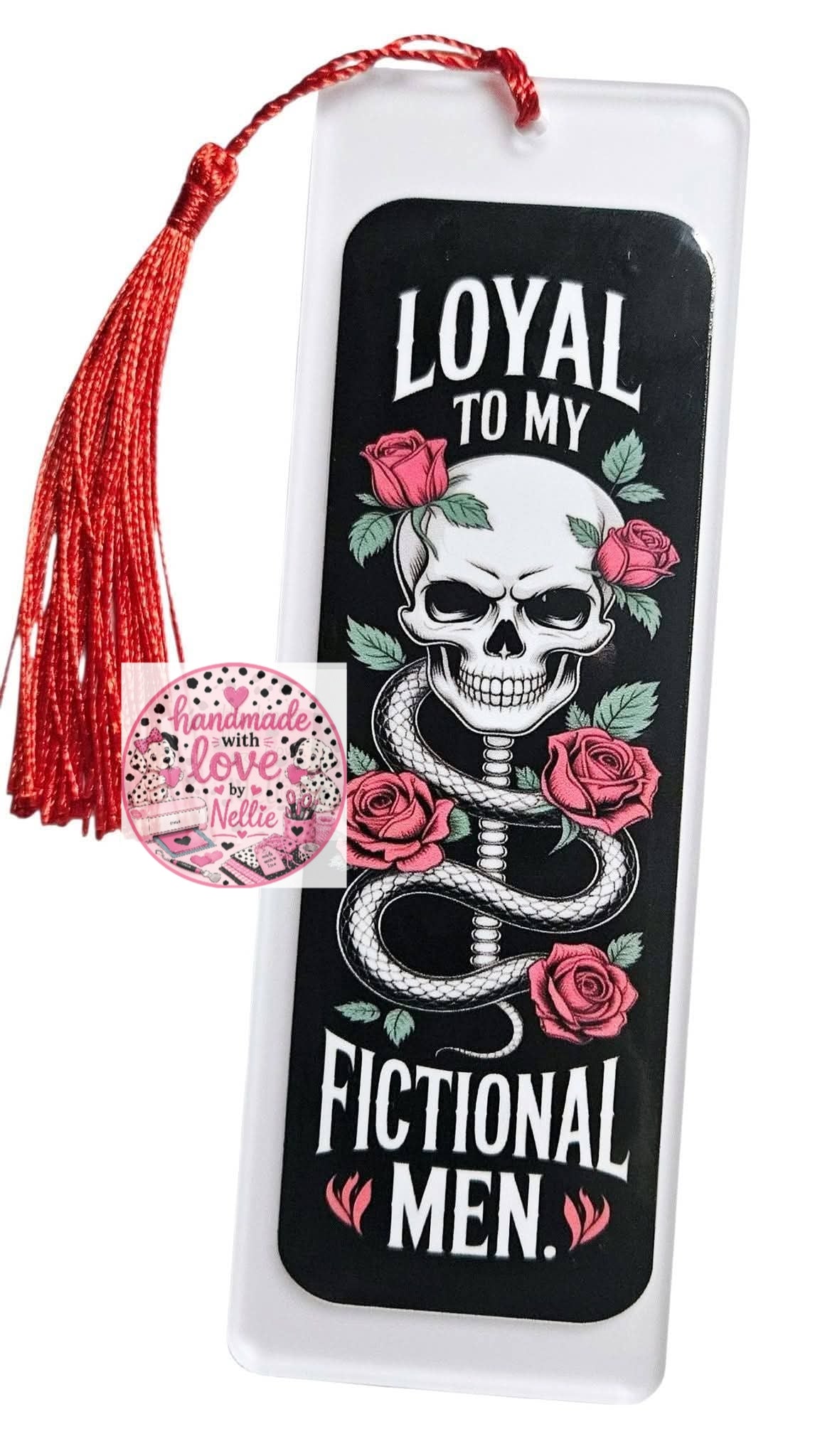 Dark Romance Skull Acrylic Bookmarks