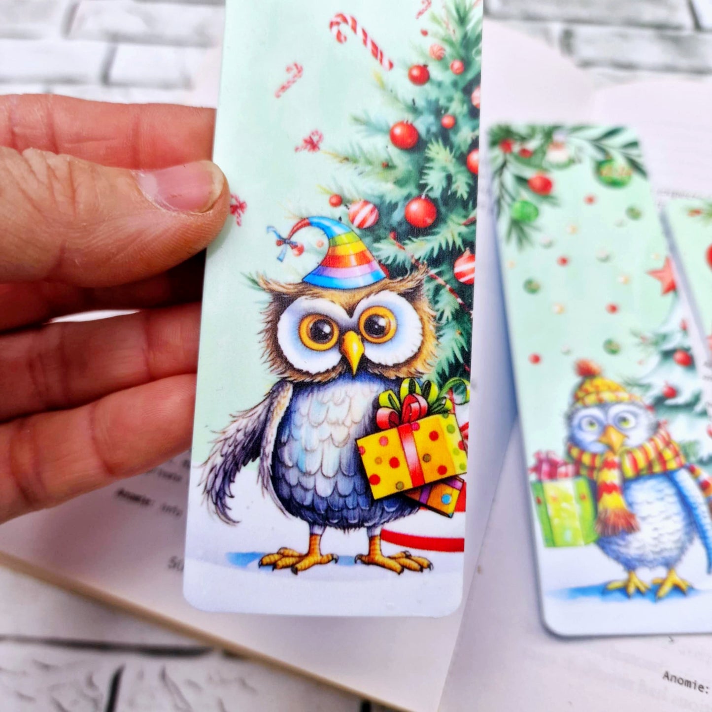 Christmas Owls Bookmarks