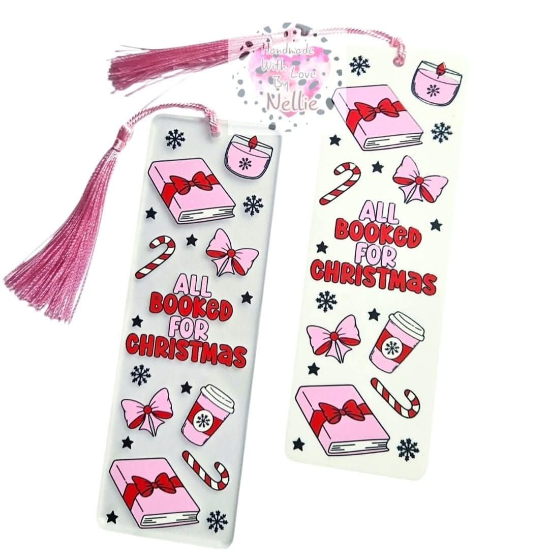 All Booked For Christmas Bookmark