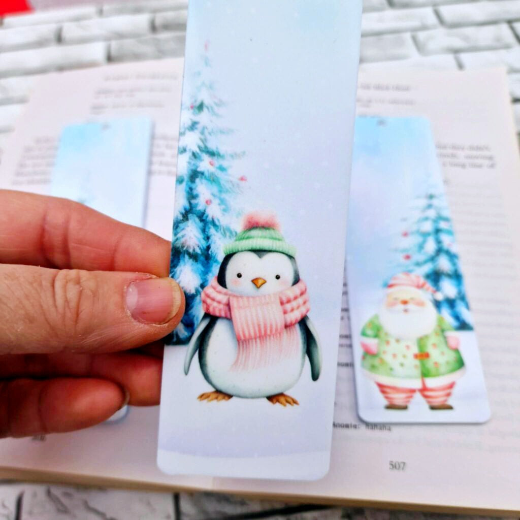 Pastel Sky Christmas Bookmarks