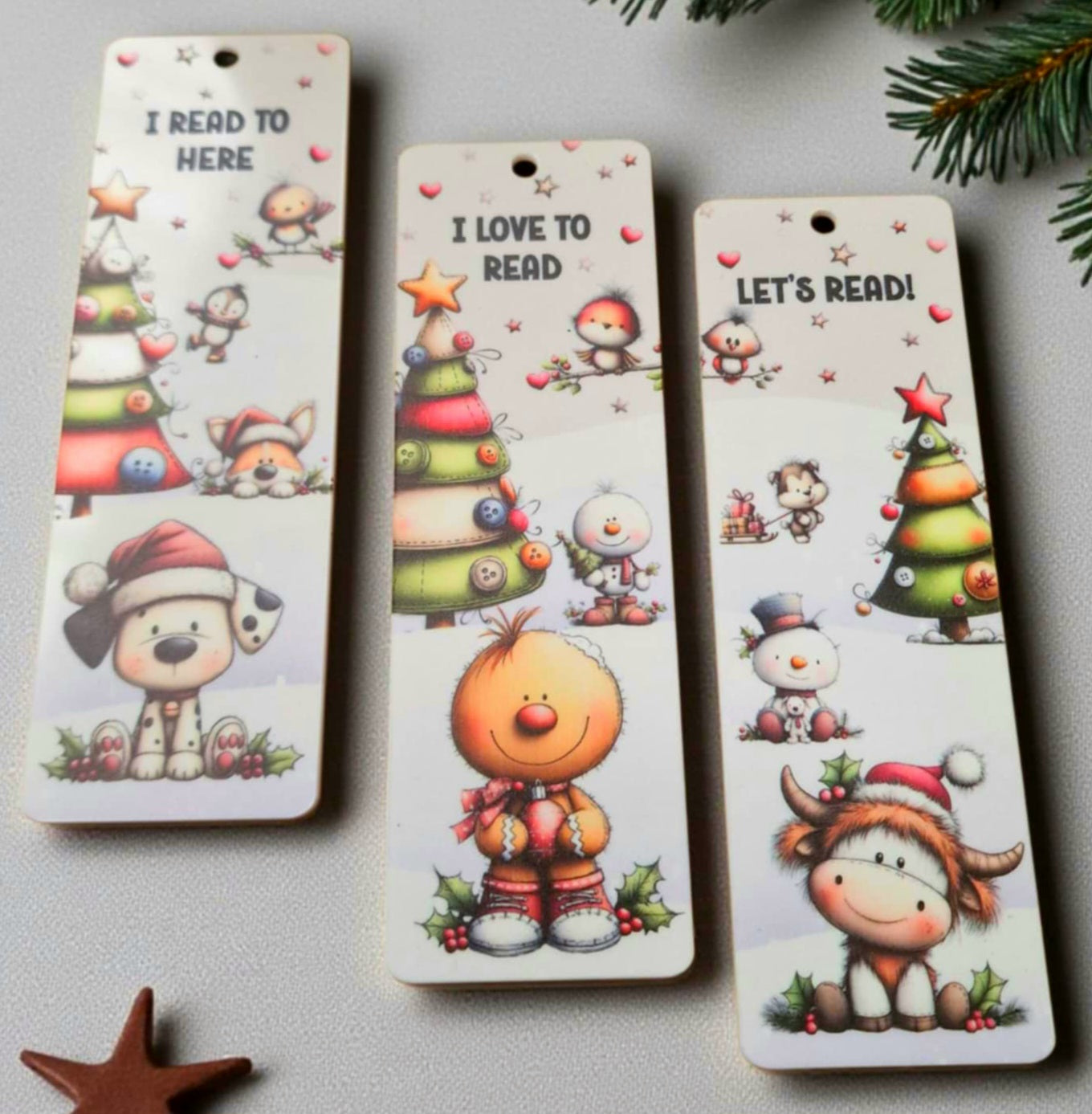 Whimsical Christmas Bookmarks