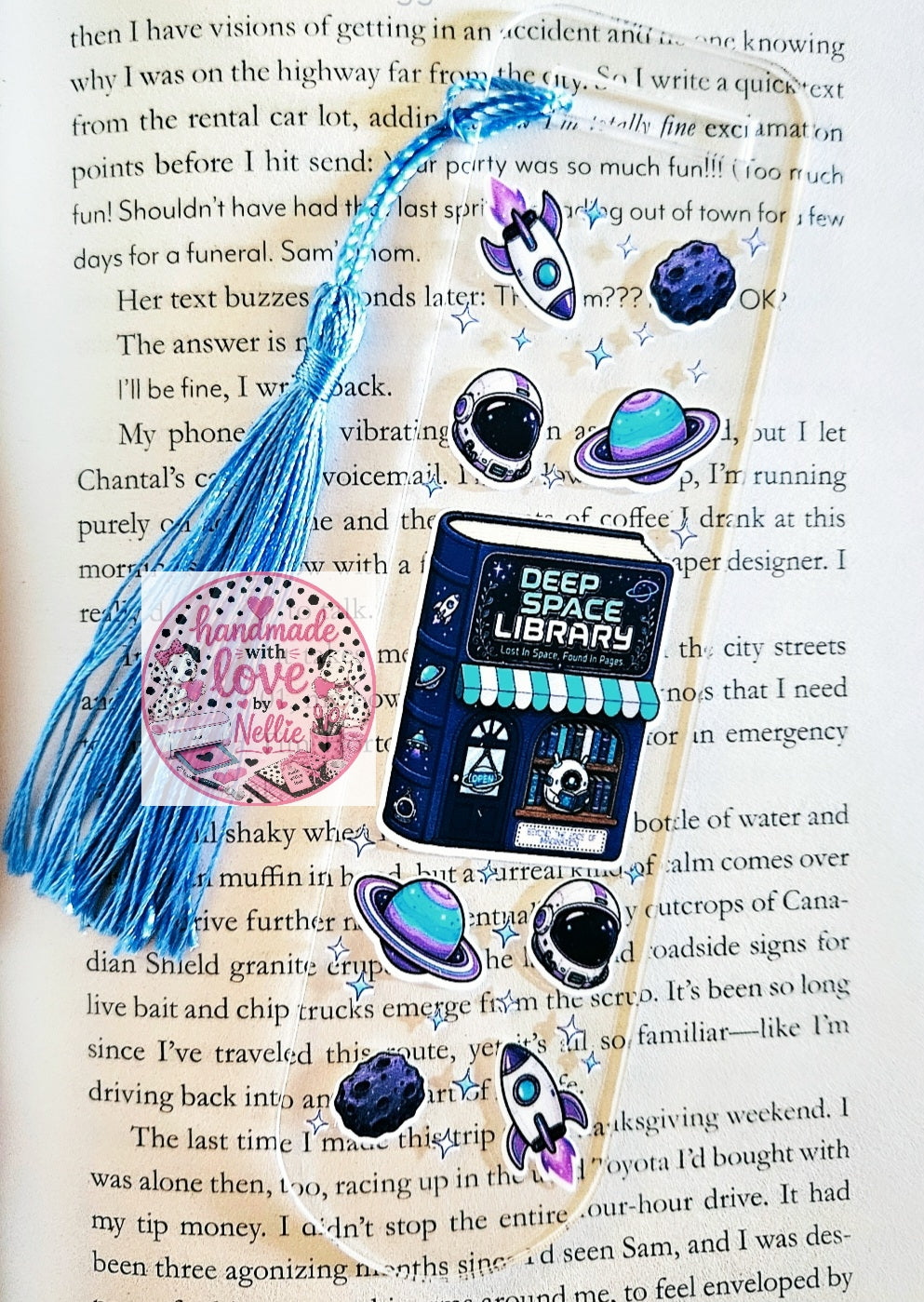 Deep Space Library Bookstore Acrylic Bookmark