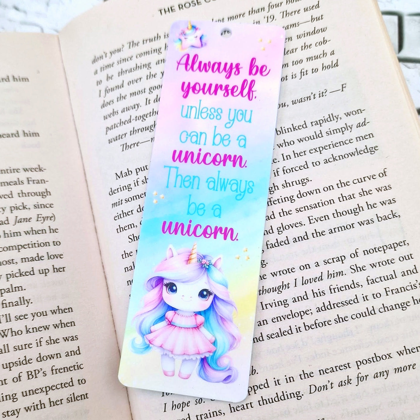 Unicorn Themed Bookmarks