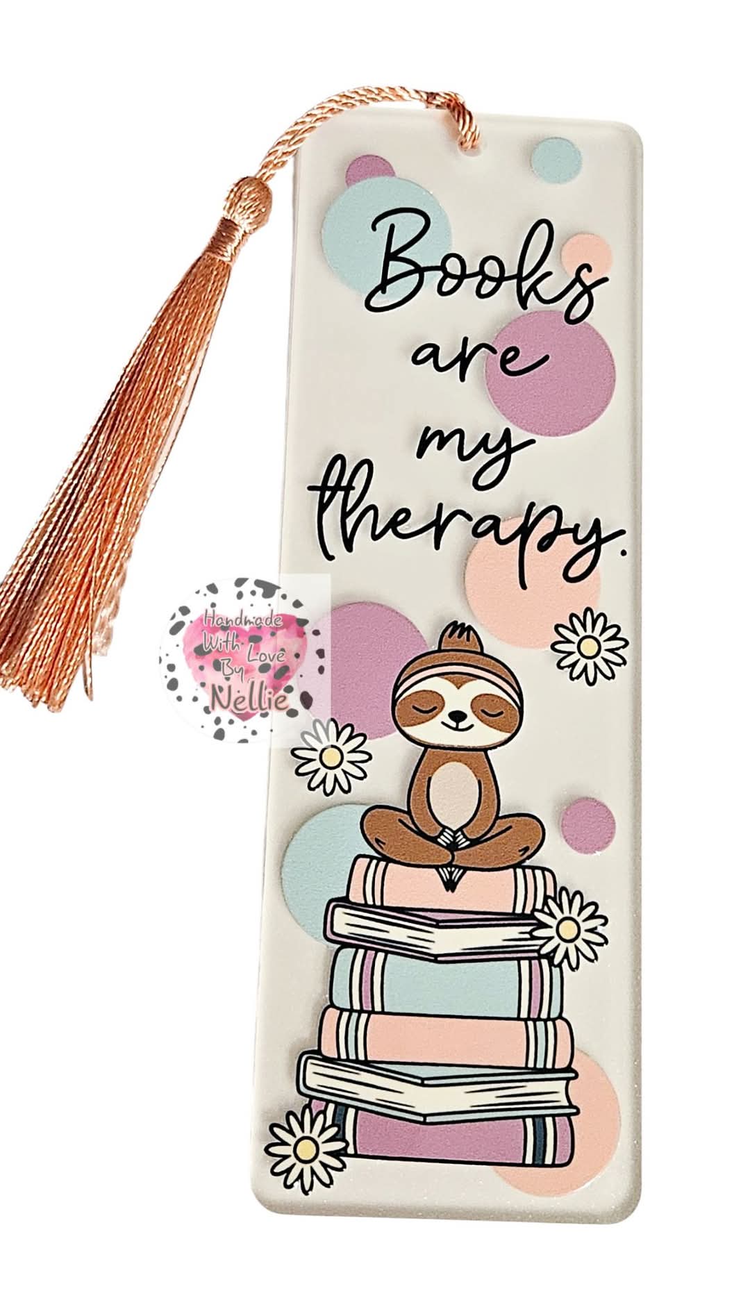 Books are My Therapy Sloth Bookmark