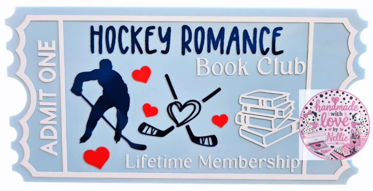 Hockey Romance Book Club Bookish Acrylic Ticket
