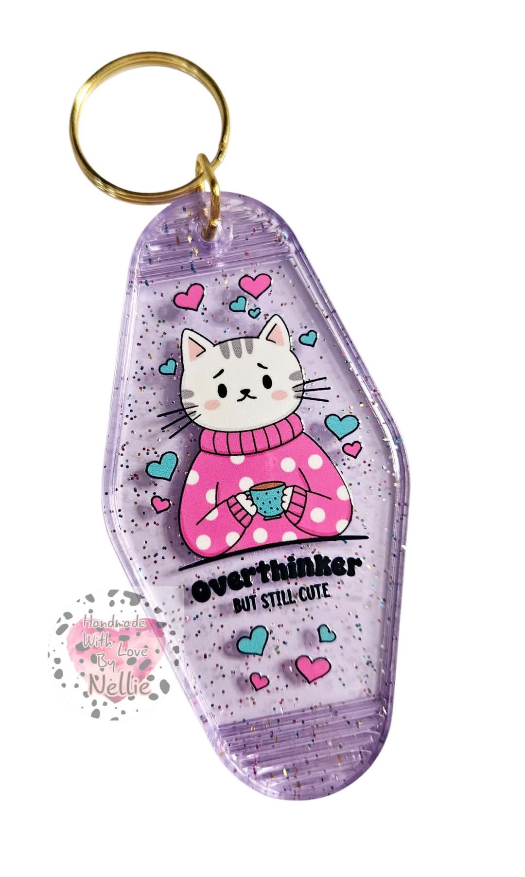 Overthinker But Still Cute Keyring