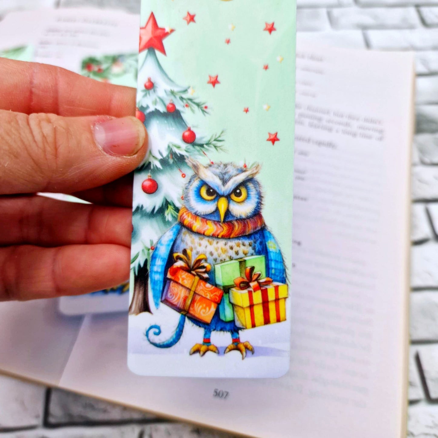 Christmas Owls Bookmarks