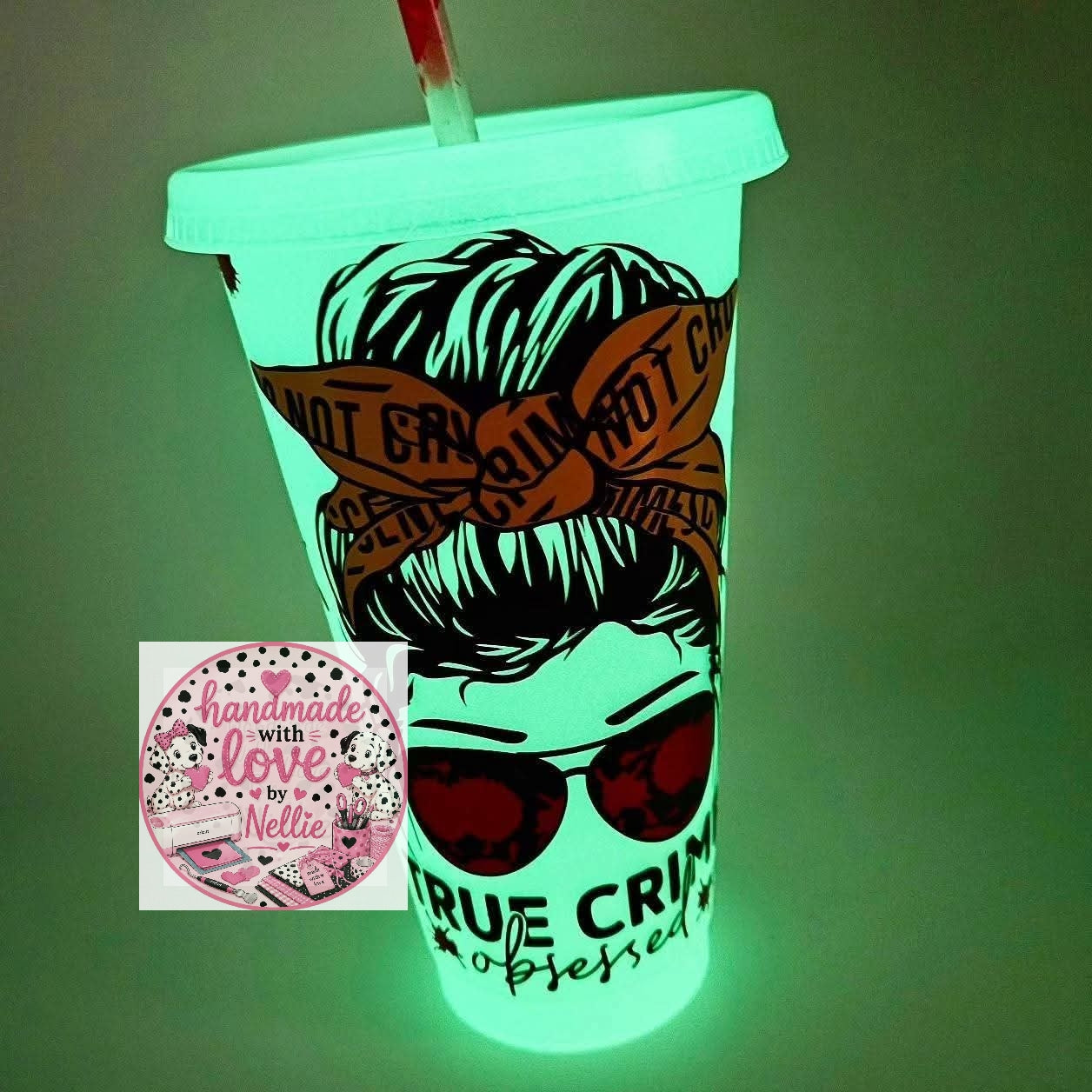 True Crime Obsessed Glow in the Dark Cold Cup