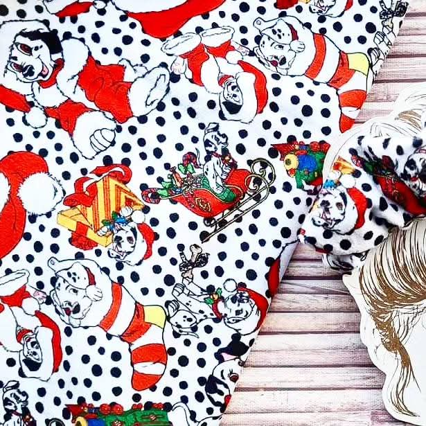 Dalmatian Christmas Handmade Scrunchie