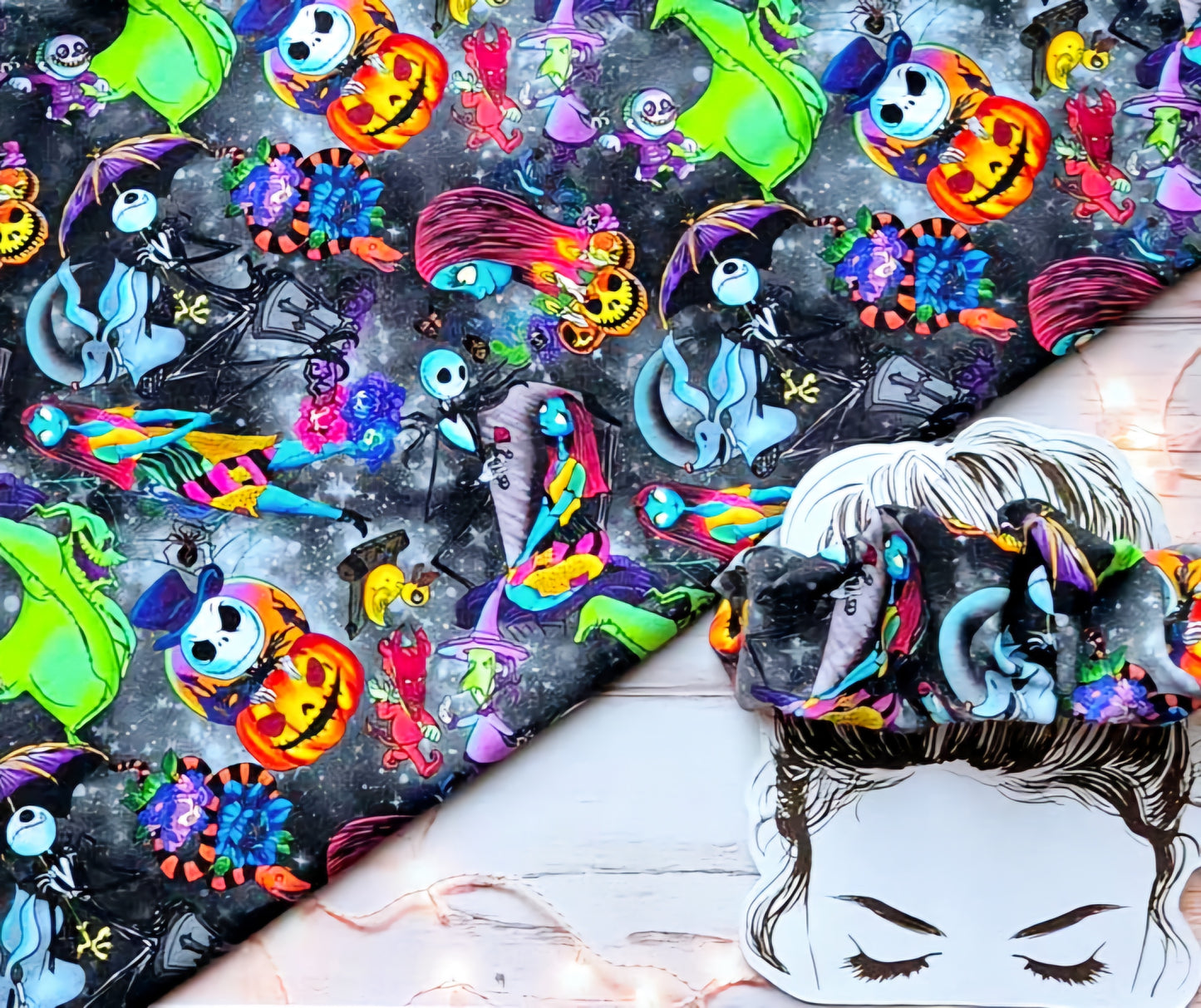 Nightmare Before Christmas #2 Handmade Scrunchie