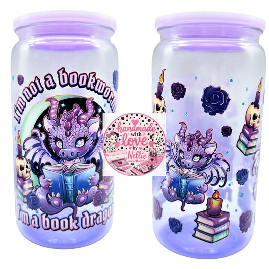 I'm Not a Bookworm, I'm a Book Dragon 16oz Acrylic Plastic Can