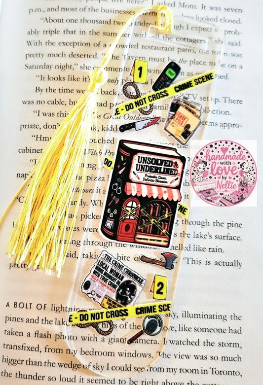 True Crime Bookstore Acrylic Bookmark