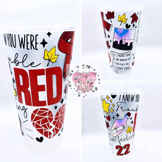 Swiftie Red Album Inspired Cold Cup