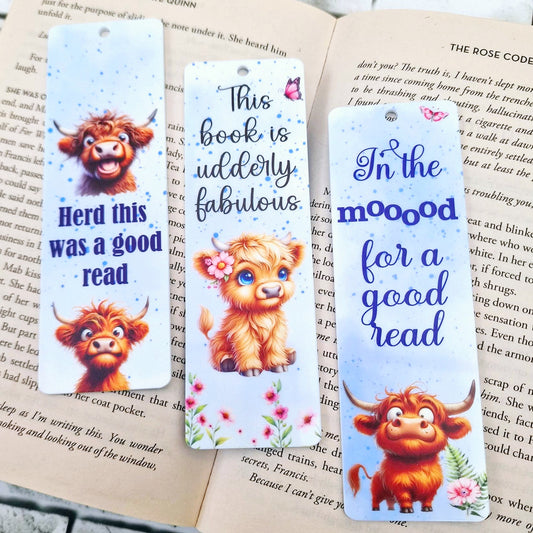 Highland Cow Bookmarks