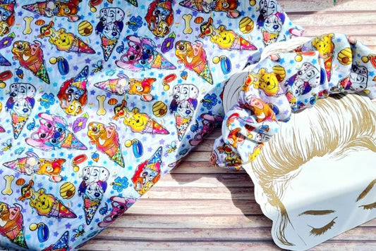 Disney Character Ice Cream Handmade Scrunchie