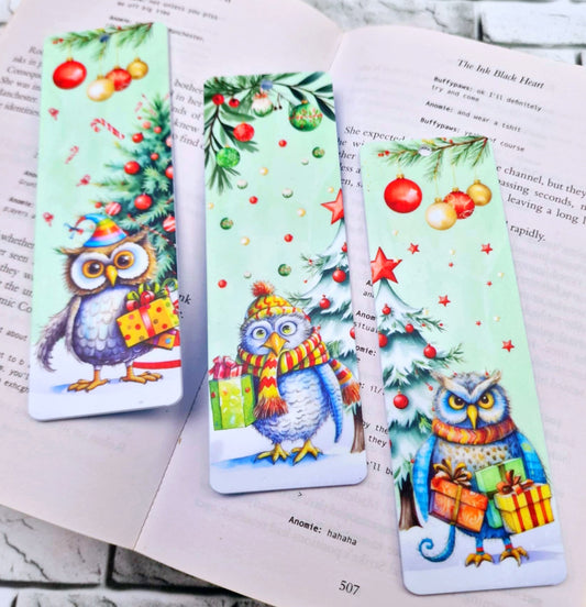 Christmas Owls Bookmarks
