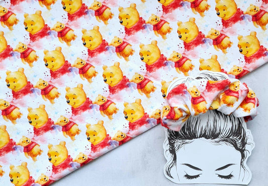 Winnie Bear Handmade Scrunchie