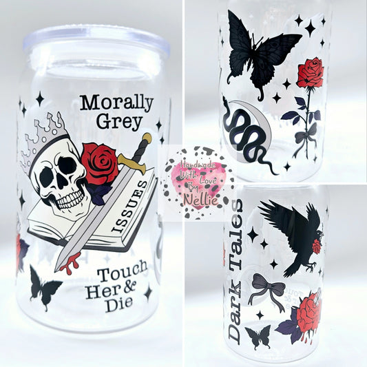 Morally Grey 16oz Acrylic Plastic Can