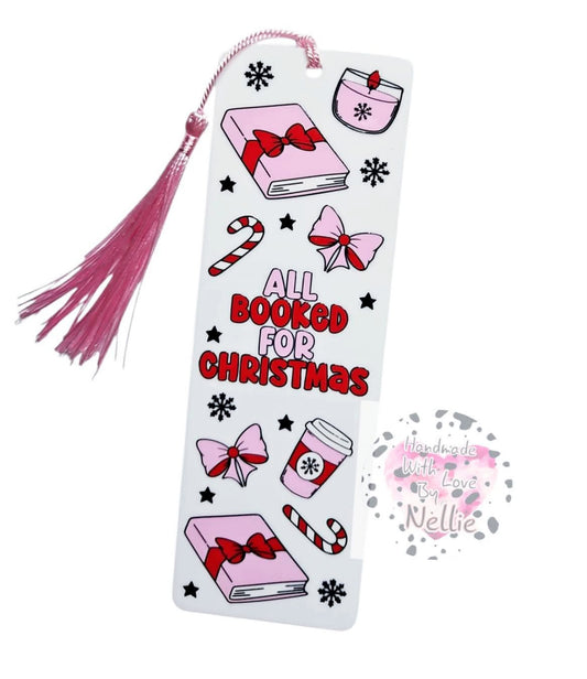 All Booked For Christmas Bookmark