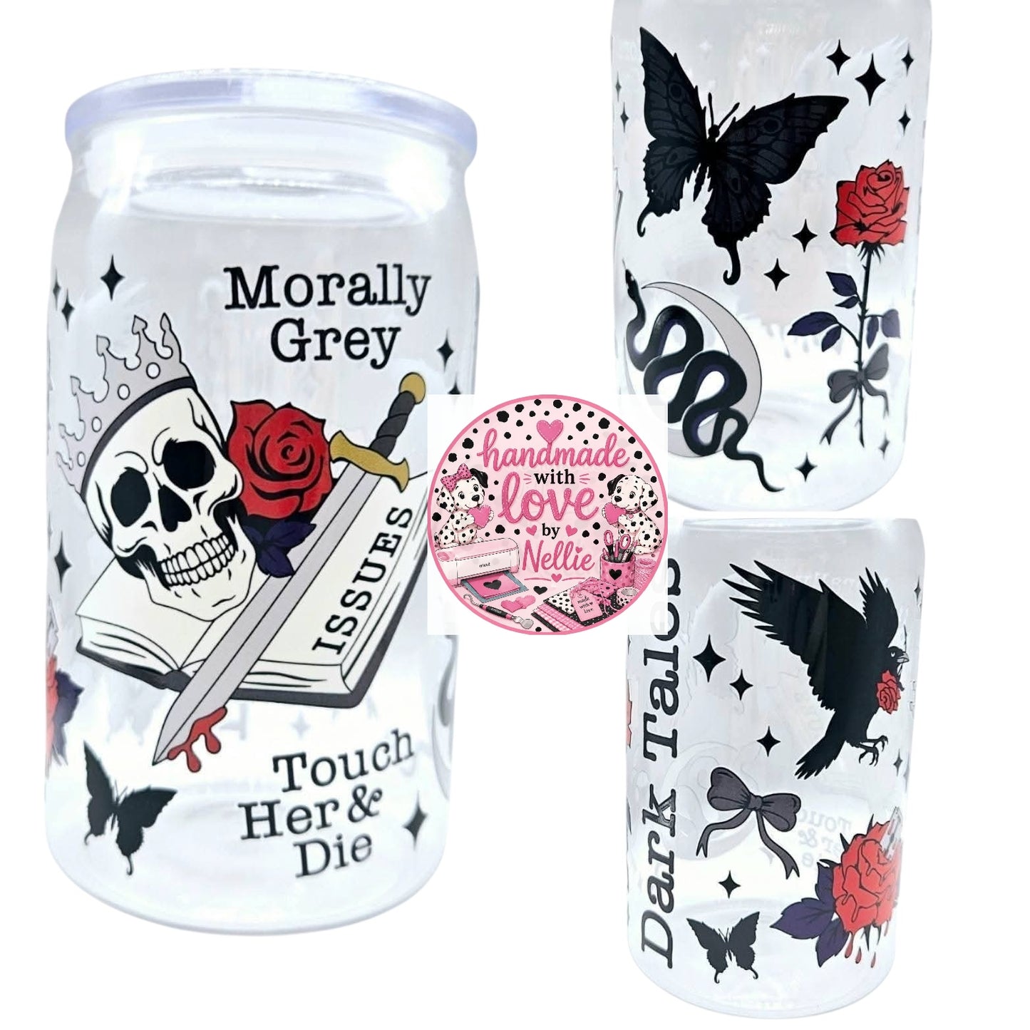 Morally Grey 16oz Acrylic Plastic Can