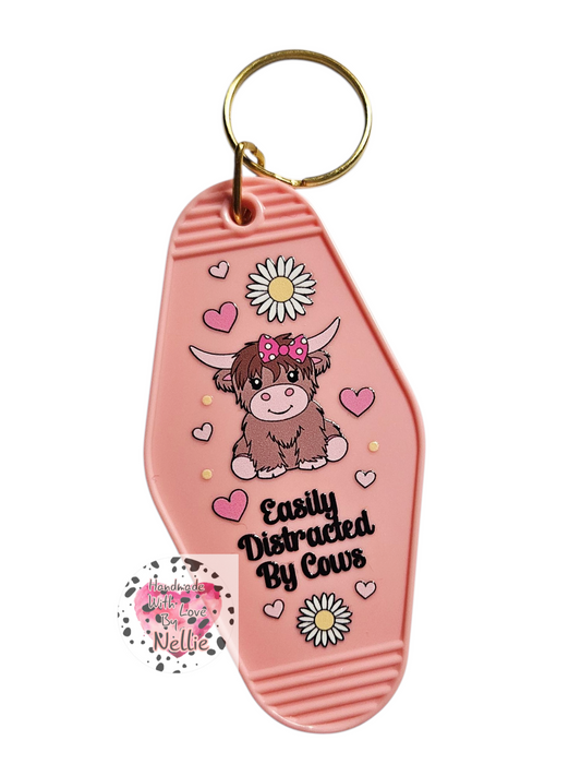 Easily Distracted by Cows Keyring