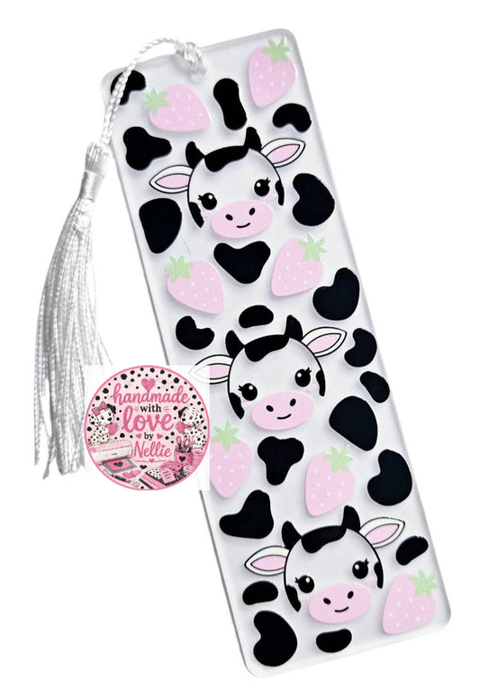 Strawberry Cow Acrylic Bookmark