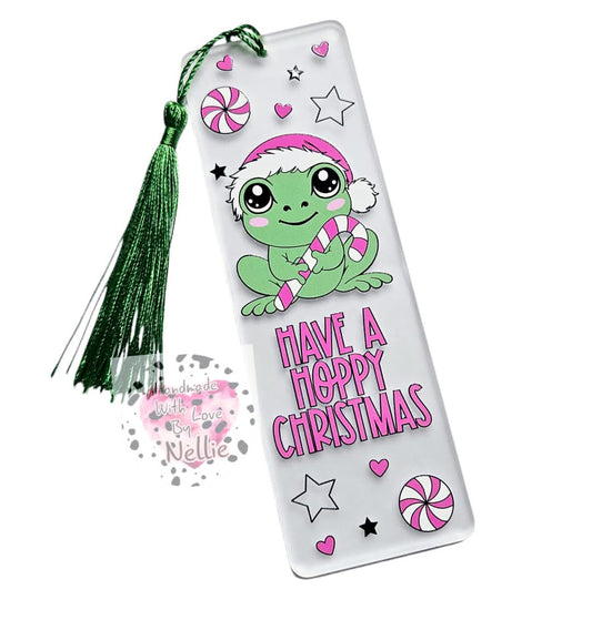Have a Hoppy Christmas Frog Bookmark