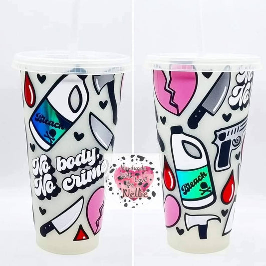 No Body No Crime Glow in the Dark Cold Cup