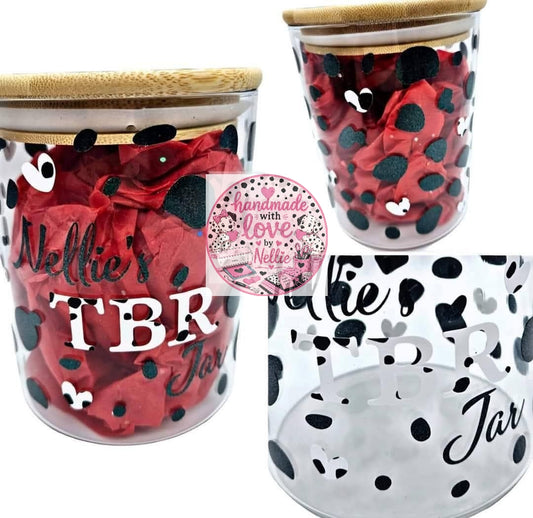 Personalised Spotty TBR Jar