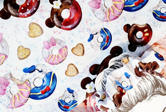 Disney Donuts Handmade Scrunchie