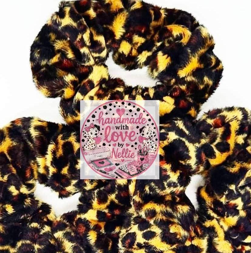 Leopard Print Handmade Scrunchie