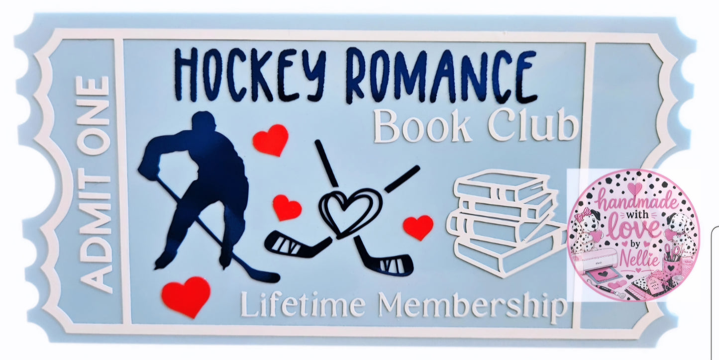 Hockey Romance Book Club Bookish Acrylic Ticket