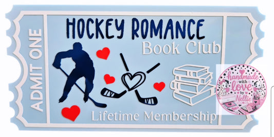 Hockey Romance Book Club Bookish Acrylic Ticket