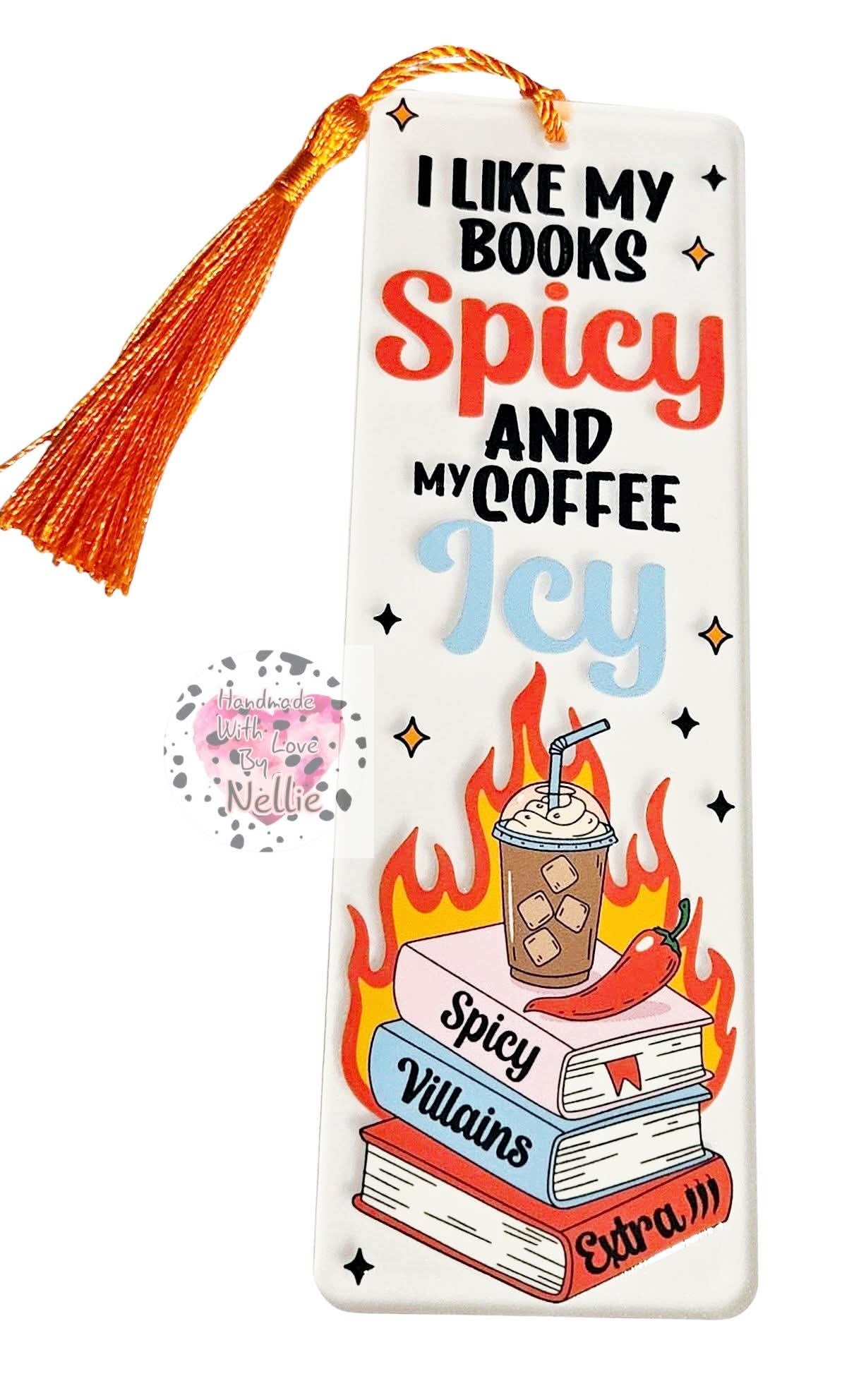 Books Spicy, Coffee Icy Bookmark