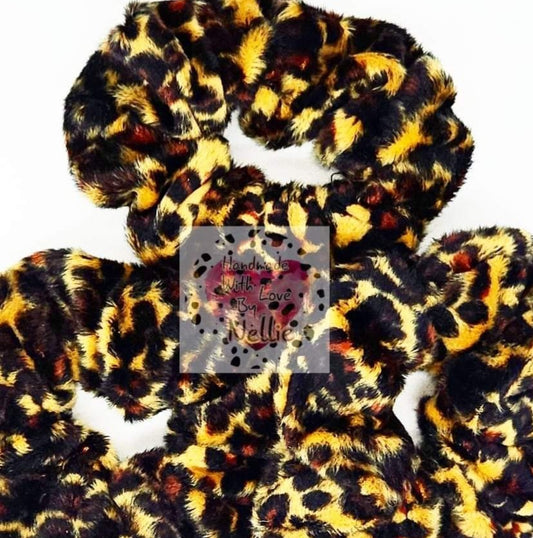 Leopard Print Handmade Scrunchie