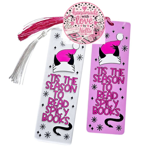 'Tis The Season to Read Spicy Books Acrylic Bookmark