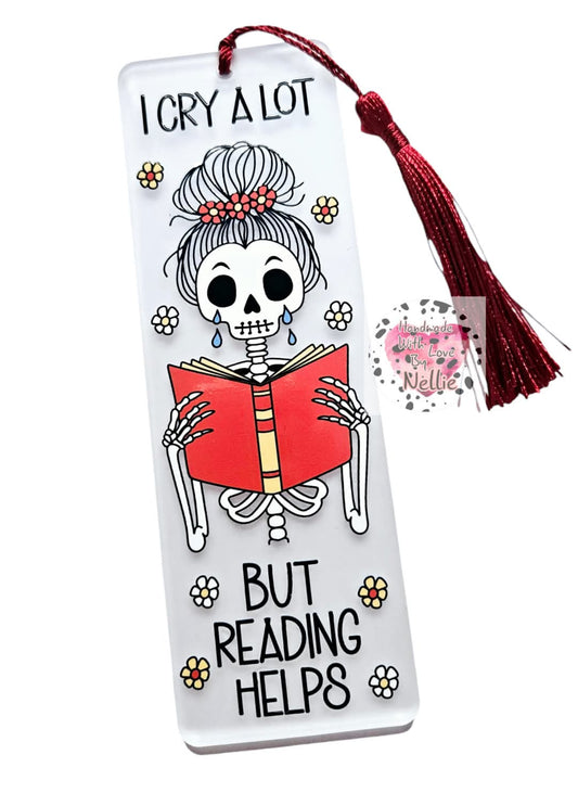 I Cry a Lot, But Reading Helps Bookmark