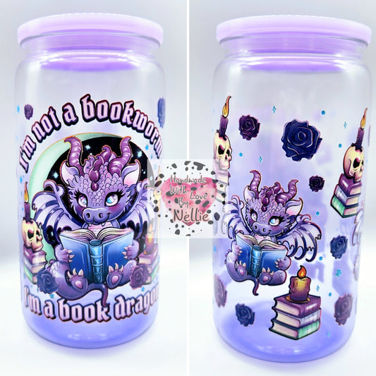 I'm Not a Bookworm, I'm a Book Dragon 16oz Acrylic Plastic Can