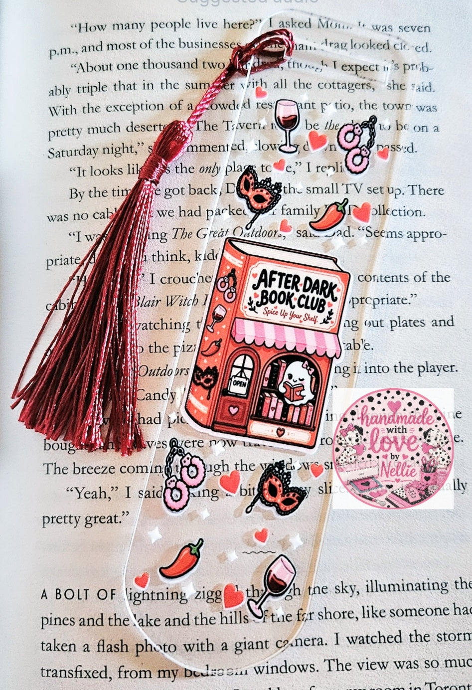 After Dark Book Club Bookstore Acrylic Bookmark