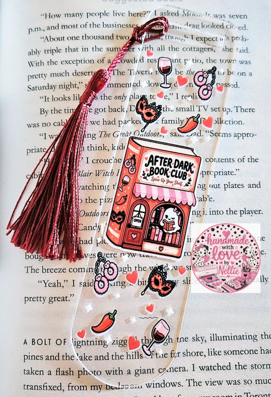 After Dark Book Club Bookstore Acrylic Bookmark