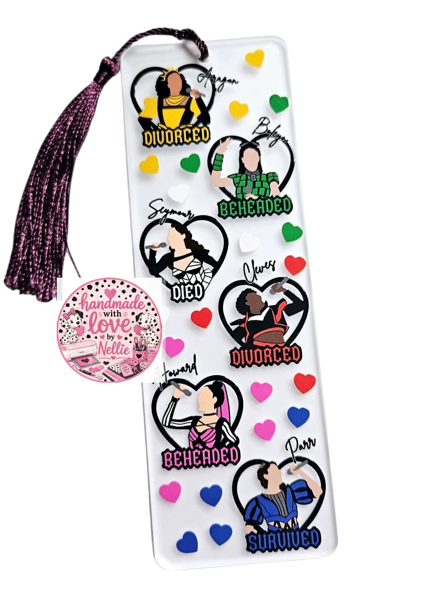 Six Queens Acrylic Bookmark