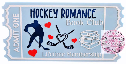 Hockey Romance Book Club Bookish Acrylic Ticket